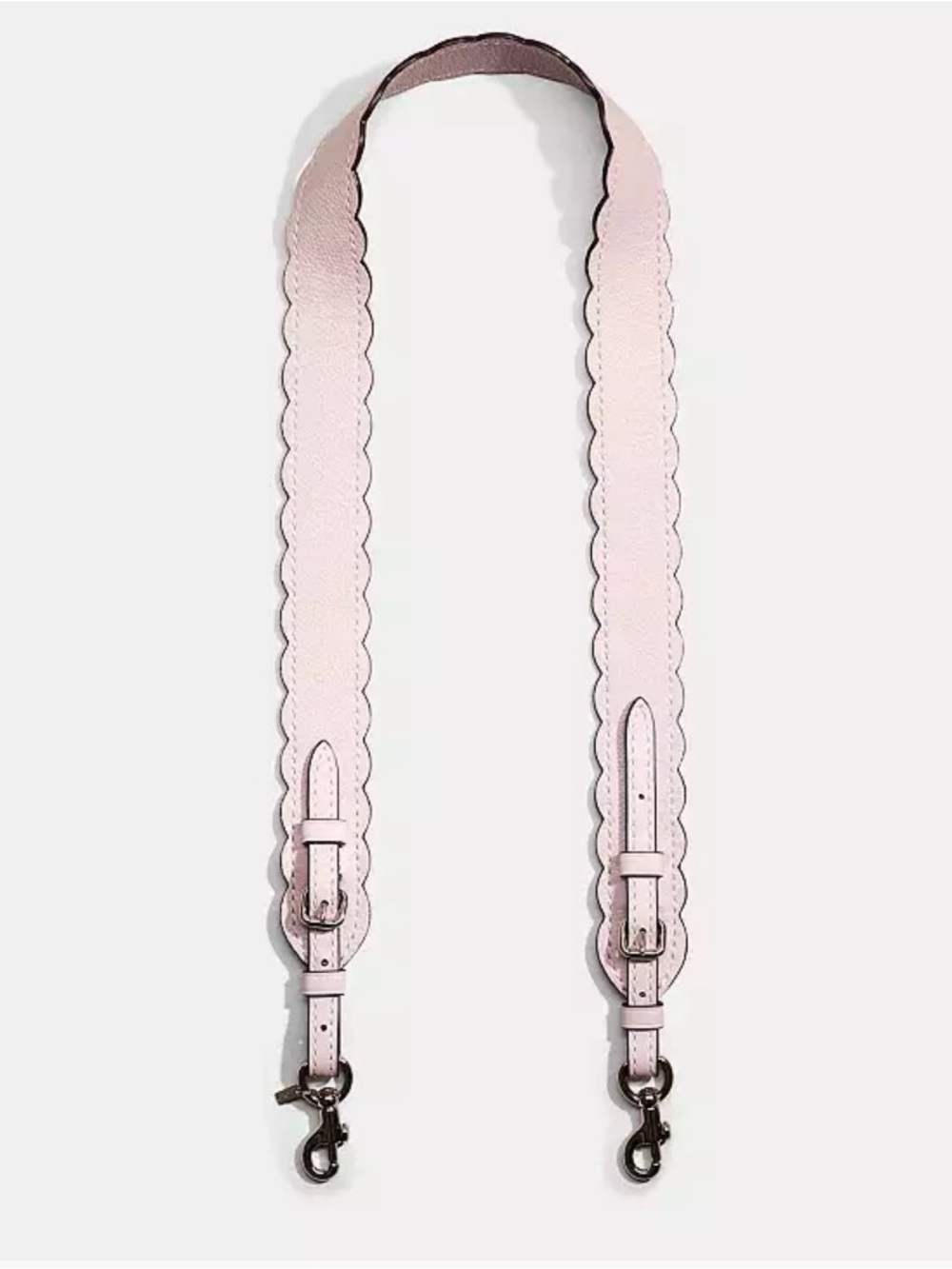 Coach Scalloped Leather Strap in SV/Ice Pink NWT - Picture 9 of 9
